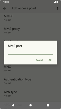 Key in 8080 and press OK.