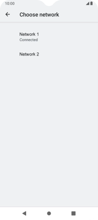 Press the required network.