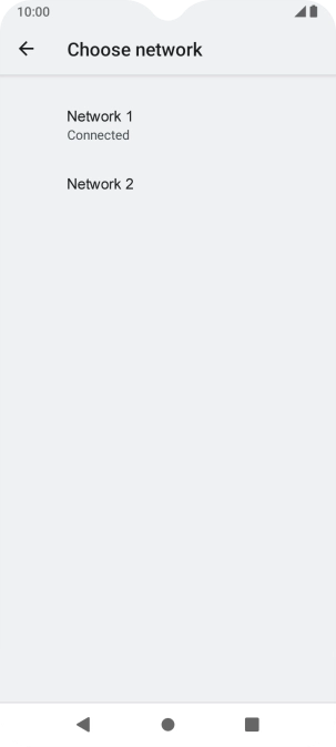 Press the required network.