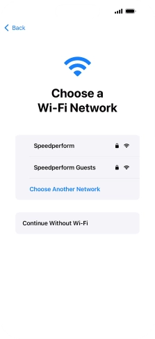 Press the required Wi-Fi network.