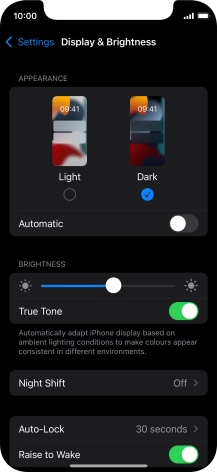 Press the indicator next to 