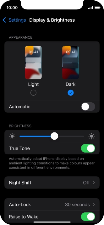 Press the indicator next to 