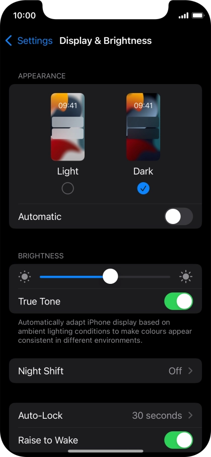 Press the indicator next to 
