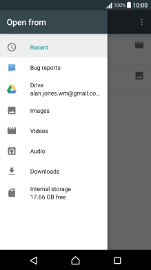 Press the required category and go to the required folder.