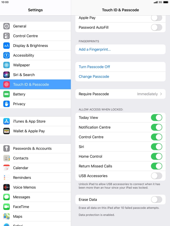 Press the indicator next to 