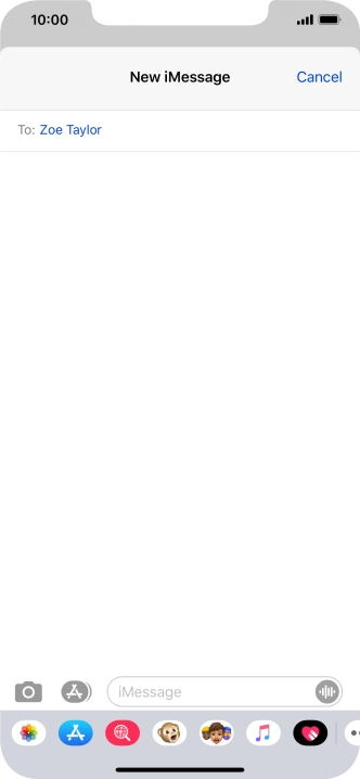 You can also send pictures, video clips, audio files and different effects in your iMessage. Follow the instructions on the screen to send your iMessage with the required content.