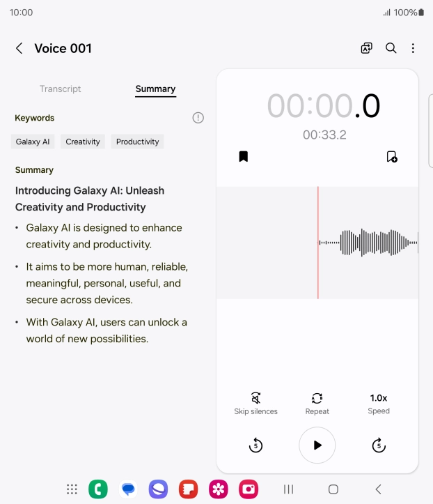 Press the Return key to save the changes.