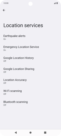 Press Google Location Accuracy.