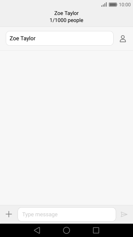 Press the text input field and write the text for your picture message.
