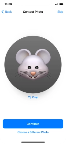 Follow the instructions on the screen to customise the selected picture and press Continue.