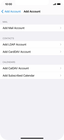 Press Add Mail Account.