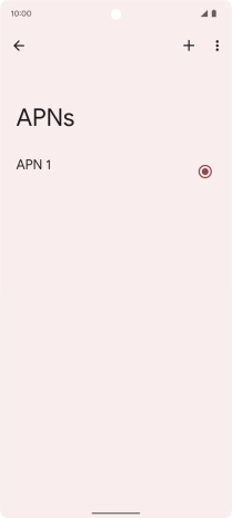 Press the new data connection icon.