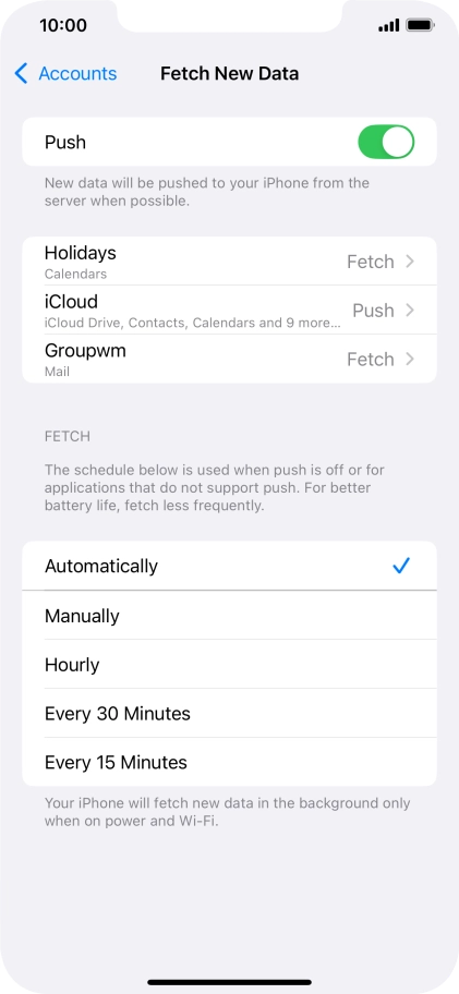 Press the indicator next to 