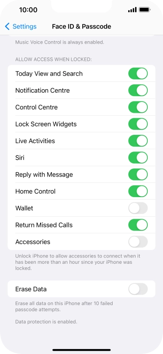 Press the indicator next to 