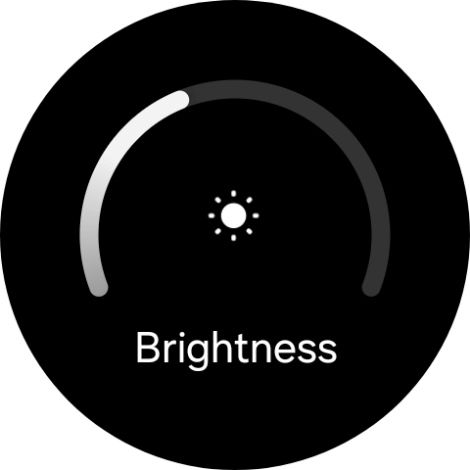 Slide the circle to select the required brightness.