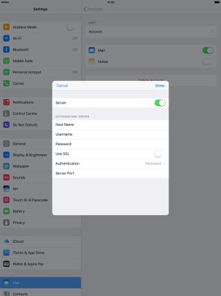 Press the indicator next to 