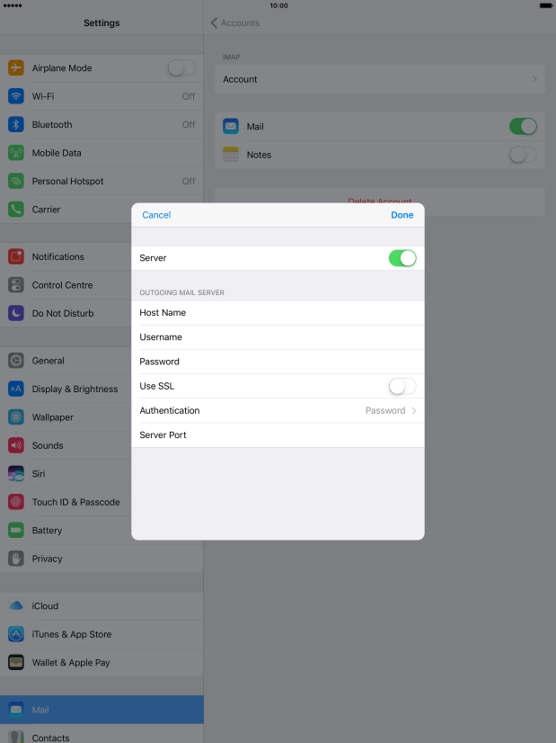Press the indicator next to 