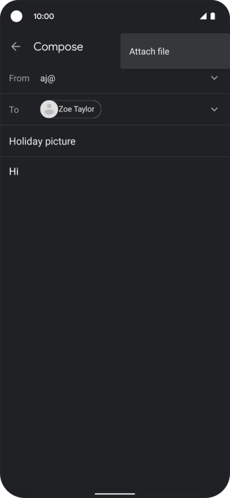 Press Attach file and go to the required folder.