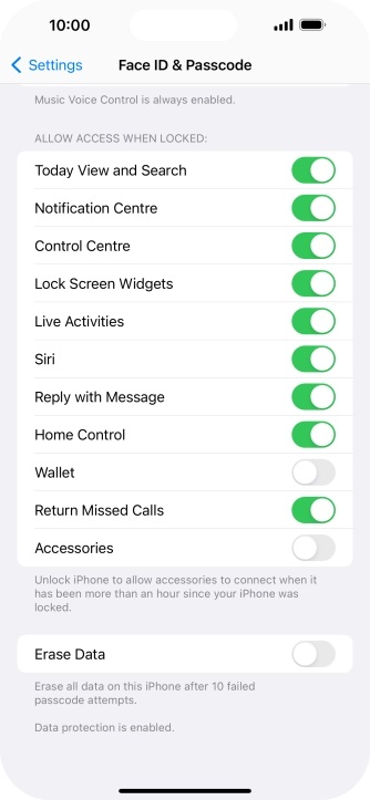 Press the indicator next to 