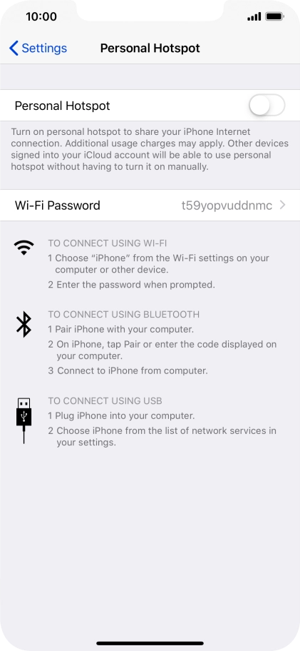 Press the indicator next to 