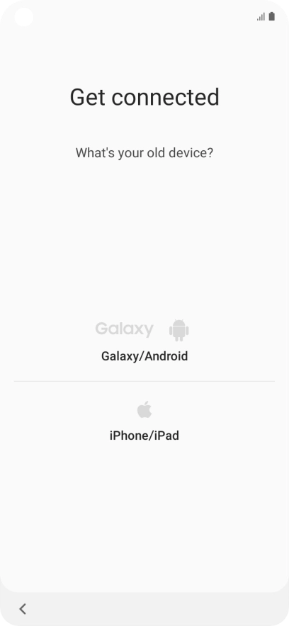 Press the required setting and follow the instructions on the screen to transfer the content from another phone.
