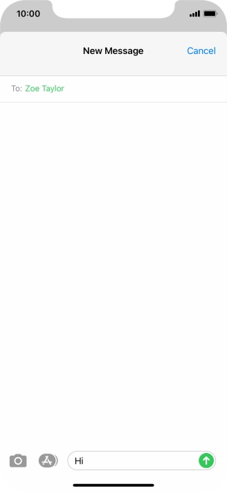 Press the send icon.