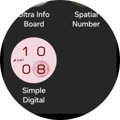 Slide your finger up or down to see the available watch faces.