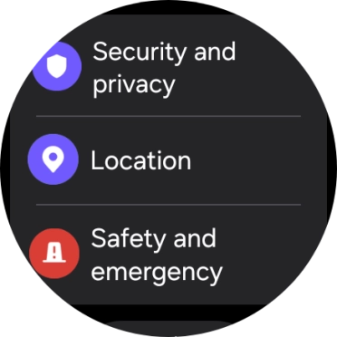Press Safety and emergency.