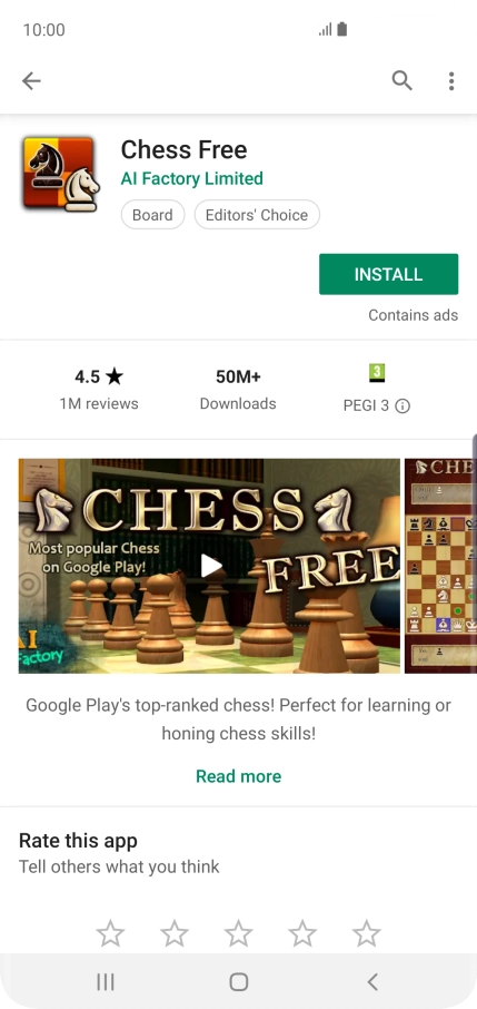 Press INSTALL and follow the instructions on the screen to install the app.