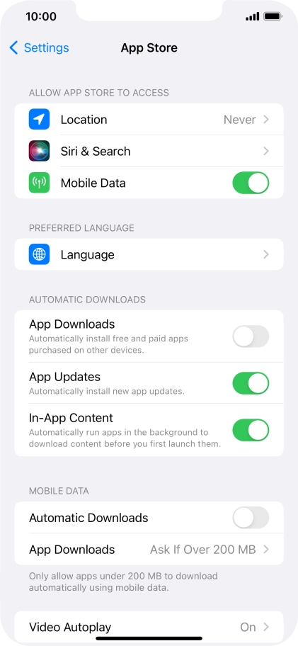 Press the indicator next to 