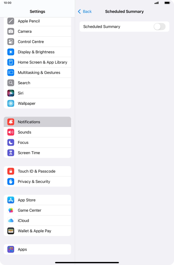 Press the indicator next to 