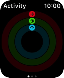 The screen will tell you how far you are from completing your daily activity goals. When the coloured rings are closed, you've reached the goals of your daily activity.