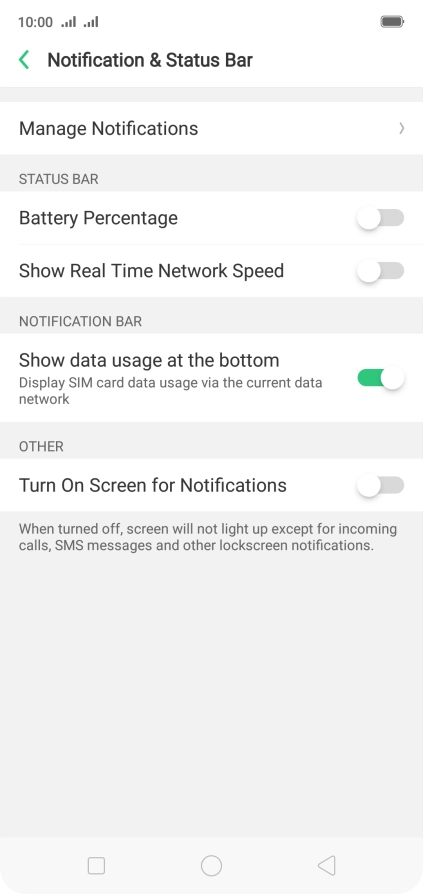 Press Manage Notifications.