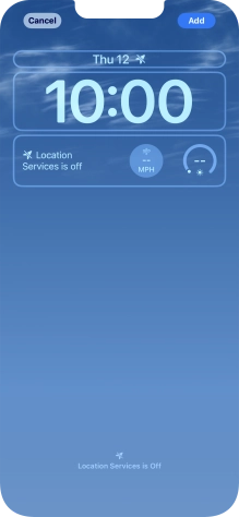 To customise the way the lock screen date is displayed, press the date widget and follow the instructions on the screen to select the required widget display mode.