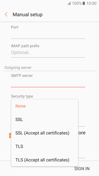 Press None to turn off the function.