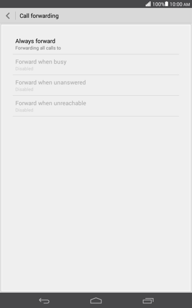 Press the required divert type.