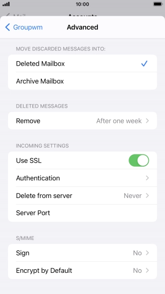 Press the indicator next to 