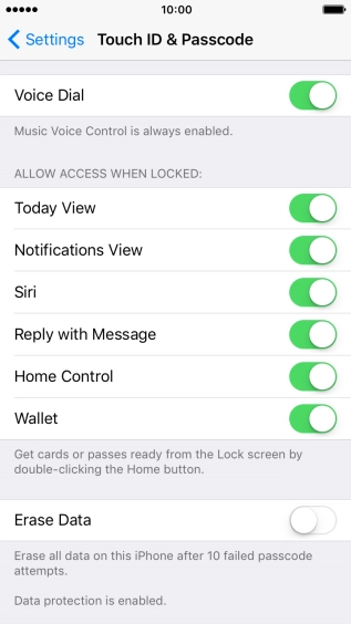 Press the indicator next to 
