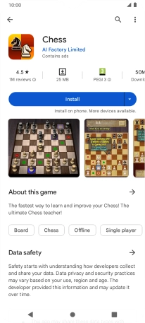 Press Install and follow the instructions on the screen to install the app.