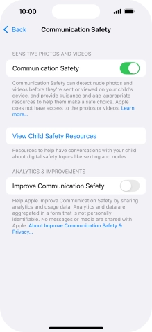 Press the indicator next to 