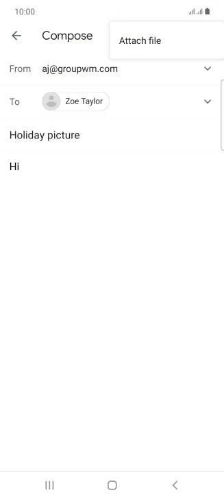 Press Attach file and go to the required folder.