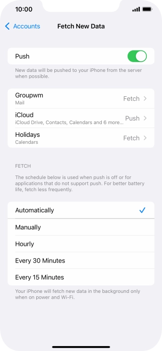 Press the indicator next to 