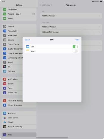 Press Save. Your email account has now been set up. To select more settings for incoming and outgoing server, proceed with the following steps.