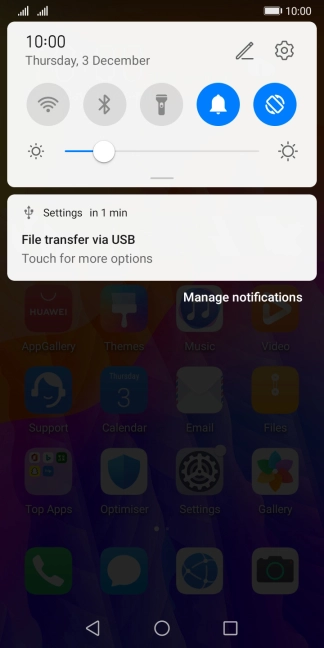 Press Touch for more options.