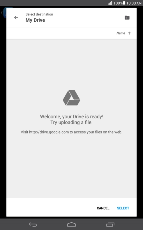 Press the new folder icon.