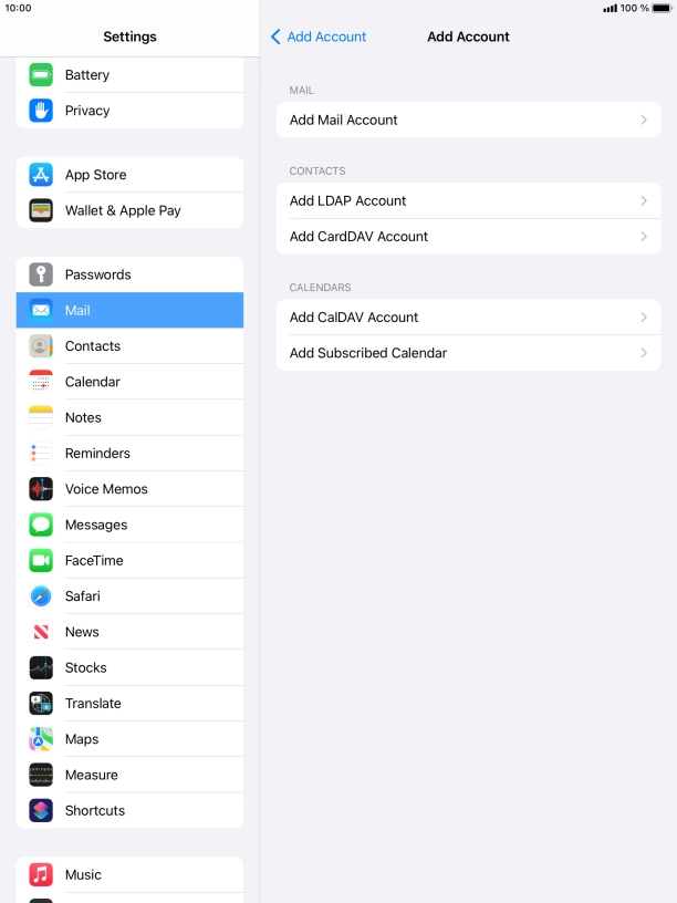 Press Add Mail Account.