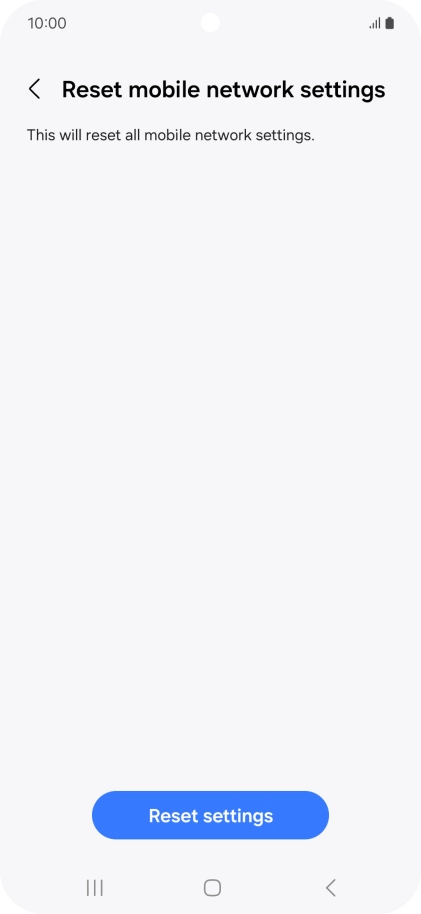 Press Reset settings.
