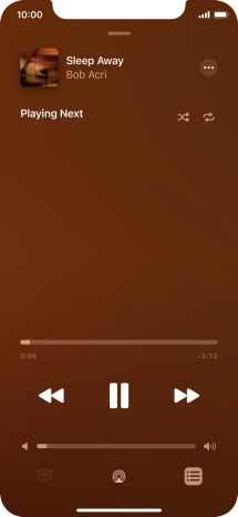 Press the shuffle icon to turn the function on or off.