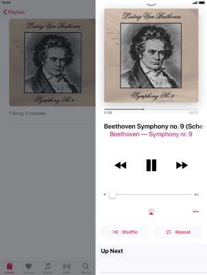 Press arrow right to go to the next audio file.