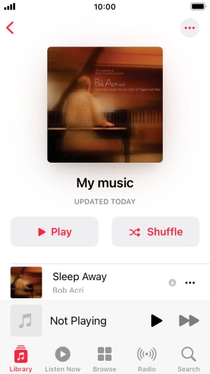Go to the required category or playlist and press the required audio file.